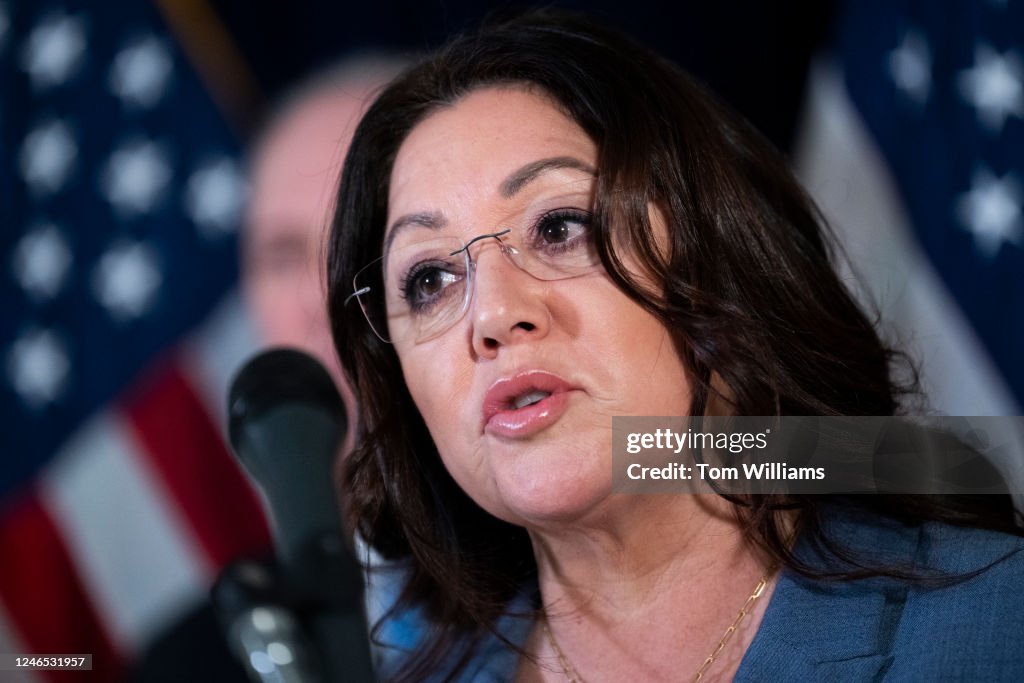 Rep Conference Rep. Lori Chavez-DeRemer, R-Ore., conducts a news conference after a ...
