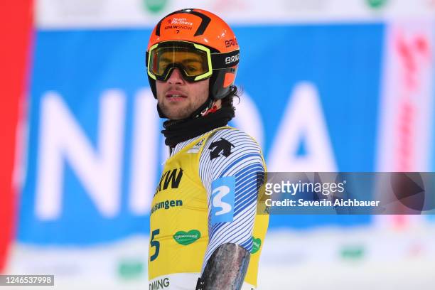 Albert Ortega of Spain during the first run of Audi FIS Alpine Ski World Cup - Mens Giant Slalom on January 25, 2023 in Schladming, Austria.