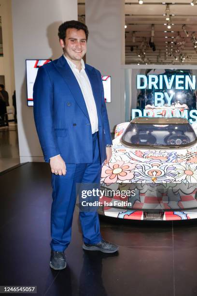 Gabriel Jagger attends the exhibition opening of "Driven by Dreams - 75 Jahre Porsche Sportwagen" at DRIVE Volkswagen Group Forum on January 25, 2023...