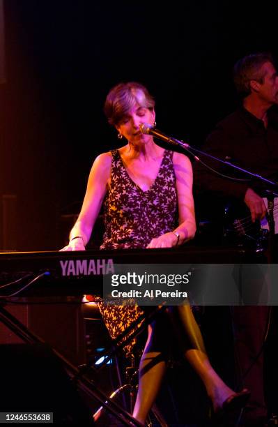 Musician Marcia Ball performs at Irving Plaza on June 3, 2005 in New York City.