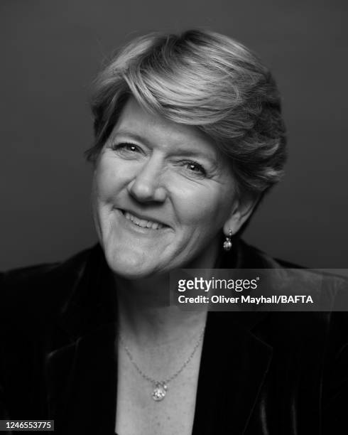 Broadcaster and journalist Clare Balding is photographed in the run up to the Virgin Media British Academy Television Awards on February 23, 2022 in...