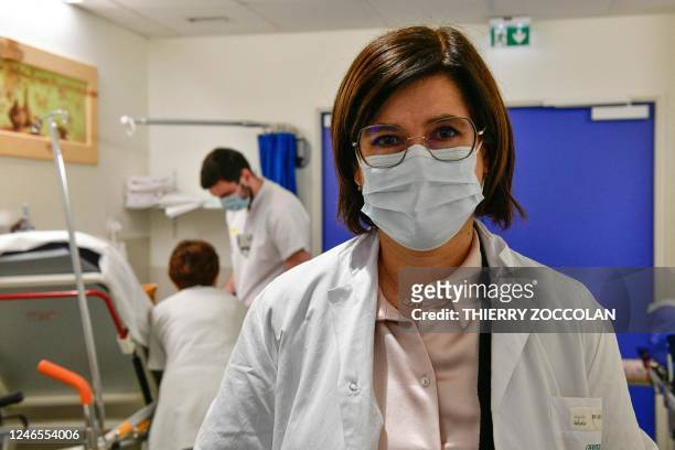 Dijon hospital Doctor Inna Dygai-Cochet poses at Nevers hospital, in a scheme to help tackle the shortage of medical staff at the hospital after...