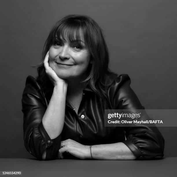 Tv presenter Lorraine Kelly is photographed in the run up to the Virgin Media British Academy Television Awards on February 23, 2022 in London,...