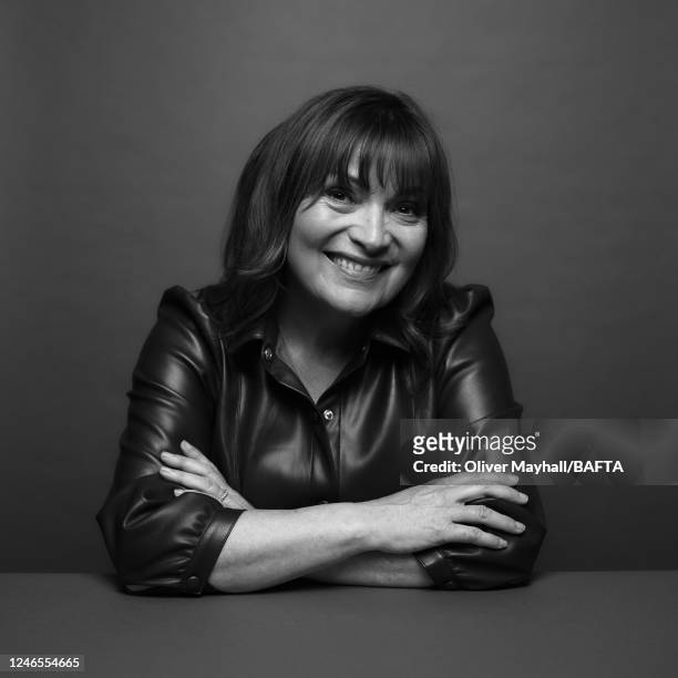 Tv presenter Lorraine Kelly is photographed in the run up to the Virgin Media British Academy Television Awards on February 23, 2022 in London,...