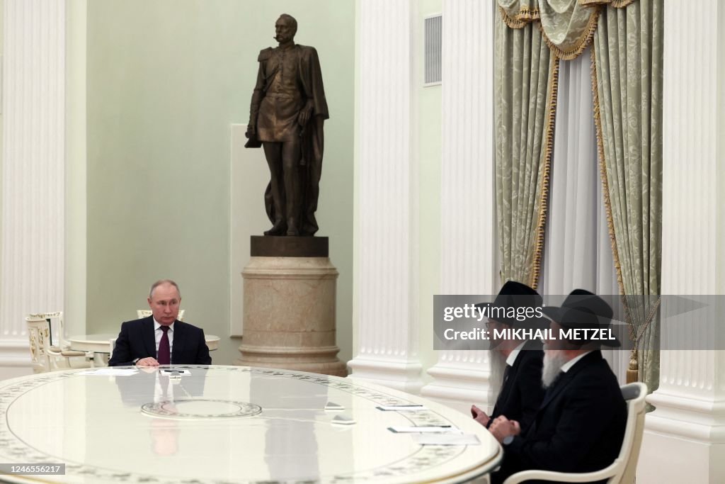 Putin With Rabbis Russian President Vladimir Putin meets with Chief Rabbi of Russia ...
