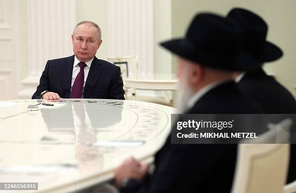 Putin With Rabbis Russian President Vladimir Putin meets with Chief Rabbi of Russia ...