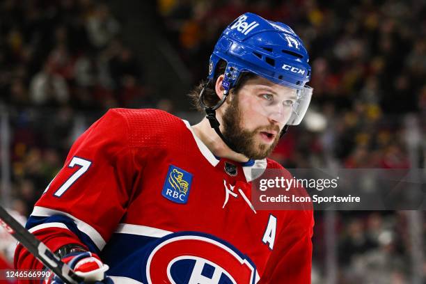 Look on Montreal Canadiens right wing Josh Anderson during the Boston Bruins versus the Montreal Canadiens game on January 24 at Bell Centre in...