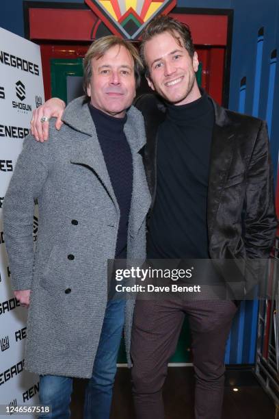 Steve Norman and Jack Norman-Arquero attend the Premiere of "Renegades" at The Garden Cinema on January 26, 2023 in London, England.