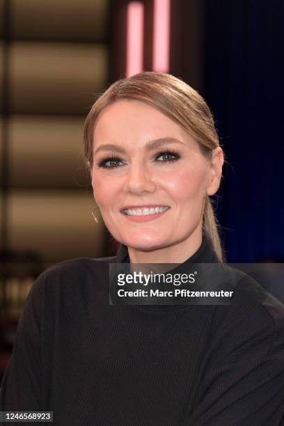 Actress Martina Hill during the "Koelner Treff" TV Show at WDR Studio on January 26, 2023 in Cologne, Germany.