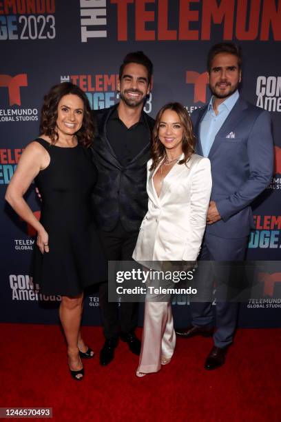 Content Americas" -- Pictured: Penélope Menchaca, Frederik Oldenburg, Adamari Lopez, Daniel Arenas at the Temple House Miami Beach on Wednesday,...