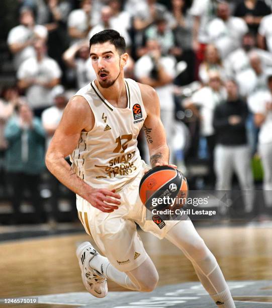 Nando De Colo, #12 of LDLC Asvel Villeurbanne in action during the 2022/2023 Turkish Airlines EuroLeague match between LDLC Asvel Villeurbanne and...