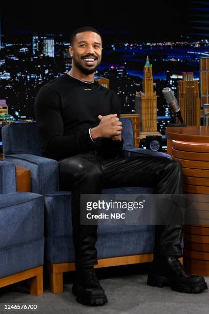 Episode 1786 -- Pictured: Actor Michael B. Jordan during an interview on Thursday, January 26, 2023 --