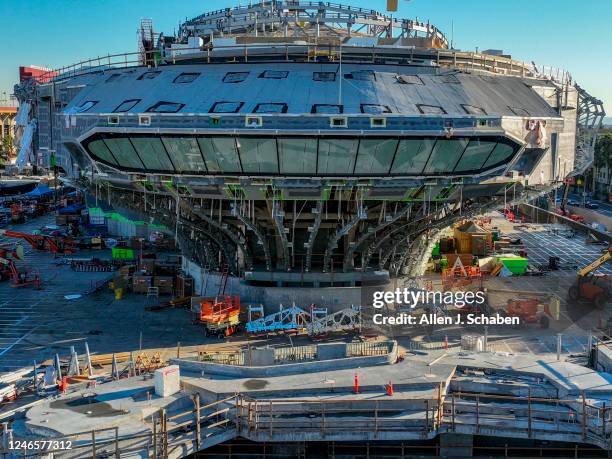 Los Angeles, CA A view of the Lucas Museum of Narrative Art under construction in Exposition Park in Los Angeles Thursday, Nov. 10, 2022. The Lucas...