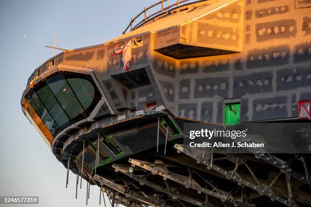 Los Angeles, CA A view of the Lucas Museum of Narrative Art under construction in Exposition Park in Los Angeles Thursday, Nov. 10, 2022. The Lucas...