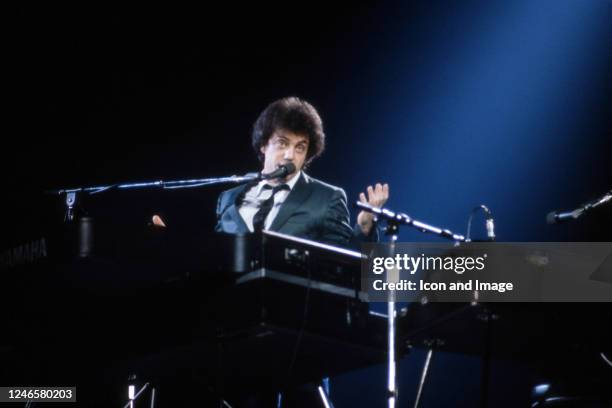 American singer-songwriter, composer, and pianist Billy Joel plays Madison Square Garden in New York, NY, December 1978.