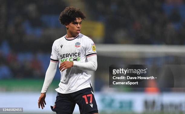Bolton Wanderers' Shola Shoretire during the Sky Bet League One between Bolton Wanderers and Forest Green at University of Bolton Stadium on January...