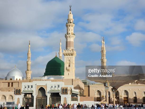General view of the Al-Masjid an-Nabawi in Medina, Saudi Arabia on January 10, 2023. Masjid an-Nabawi is known as the second largest masjid in the...