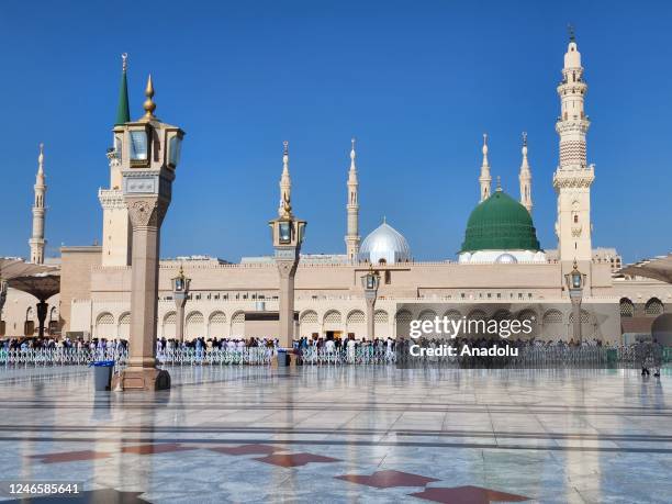 General view of the Al-Masjid an-Nabawi in Medina, Saudi Arabia on January 13, 2023. Masjid an-Nabawi is known as the second largest masjid in the...