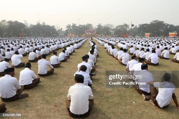 Indian right-wing Rashtriya Swayamsevak Sangh party celebrates the 126th Netaji Subash Chandra Bose birth anniversary.