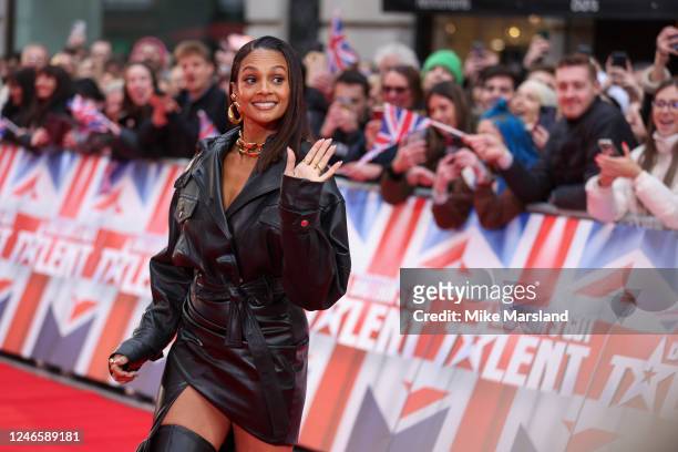 Alesha Dixon attends the Britain's Got Talent 2023 Photocall at London Palladium on January 27, 2023 in London, England.