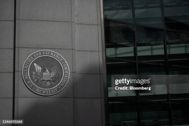 The Securities and Exchange Commission headquarters during an Occupy the SEC rally in Washington, DC, US, on Friday, Jan. 27, 2023. Groups are...