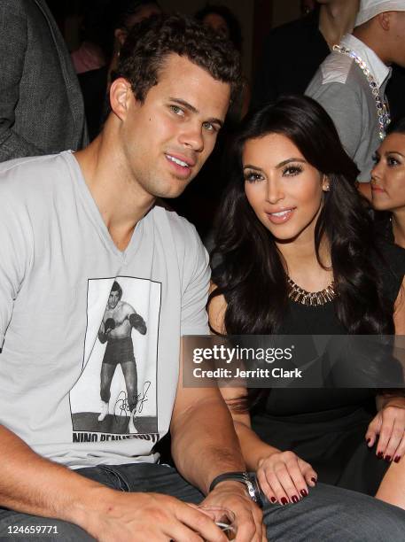 Kris Humphries and Kim Kardashian attend Duane McLaughlin's "Ready To Live" album release party at Utopia III on September 10, 2011 in New York City.