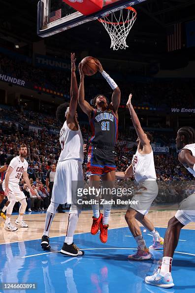 Aaron Wiggins of the Oklahoma City Thunder shoots the ball during the ...