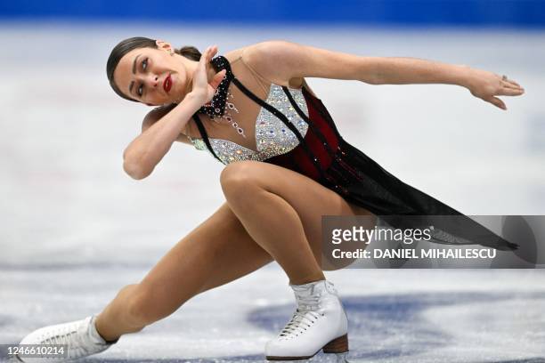 Britain's Natasha McKay performs during the Women's Free Skating event of the ISU European Figure Skating Championships in Espoo, Finland on January...