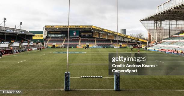 General view of the Mattioli Woods Welford Road stadium during the Gallagher Premiership Rugby match between Leicester Tigers and Northampton Saints...