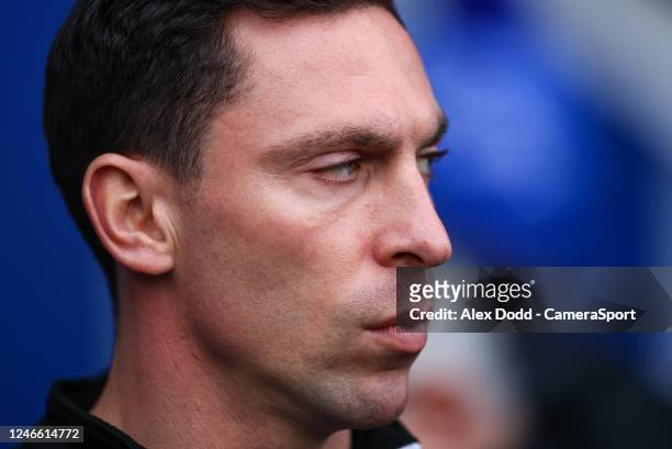 Fleetwood Town head coach Scott Brown watches on during the Emirates FA Cup Fourth Round match between Sheffield Wednesday and Fleetwood Town at...