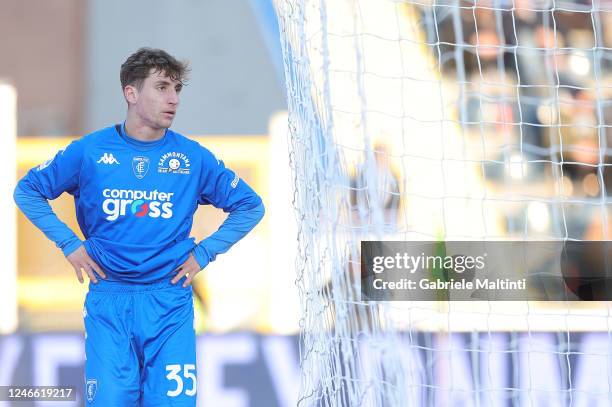 Tommaso Baldanzi of Empoli FC looks on during the Serie A match between Empoli FC and Torino FC at Stadio Carlo Castellani on January 28, 2023 in...