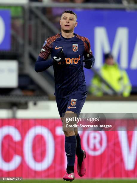 Gabriel Vidovic of Vitesse during the Dutch Eredivisie match between SC Heerenveen v Vitesse at the Abe Lenstra Stadium on January 28, 2023 in...