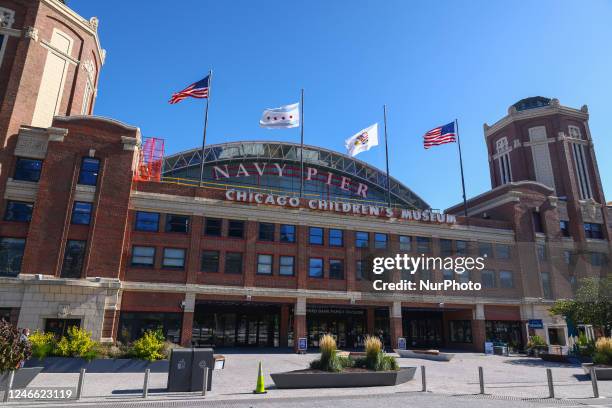 Navy Pier and Chicago Children's Museum builidng in Chicago, United States, on October 19, 2022.