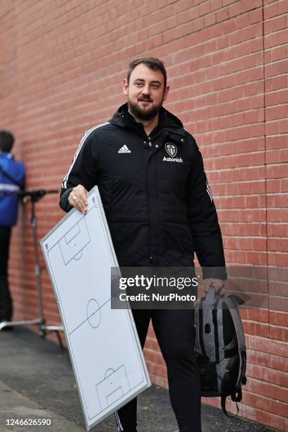Rene Maric, Leeds assistant coach, before the FA Cup 4th Round match between Accrington Stanley and Leeds United at the Wham Stadium, Accrington on...