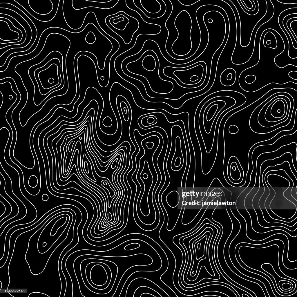 Linhas de contorno topográfico sem emenda