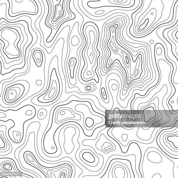 illustrazioni stock, clip art, cartoni animati e icone di tendenza di linee di contorno topografiche senza soluzione di continuità - natural pattern