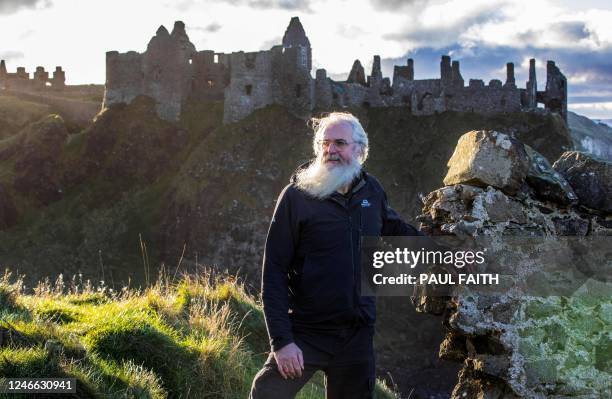 British former actor Flip Robinson and now turned owner and operator tour guide for Giant Tours Ireland, poses for pictures, on December 13, 2022 at...