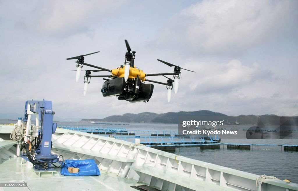 Photo taken on Jan. 27 shows a commercial drone capable of both... News