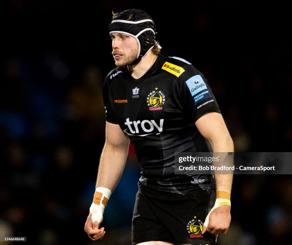 Exeter Rugby Colours Exeter Chiefs' Jonny Gray during the Gallagher Premiership Rugby ...