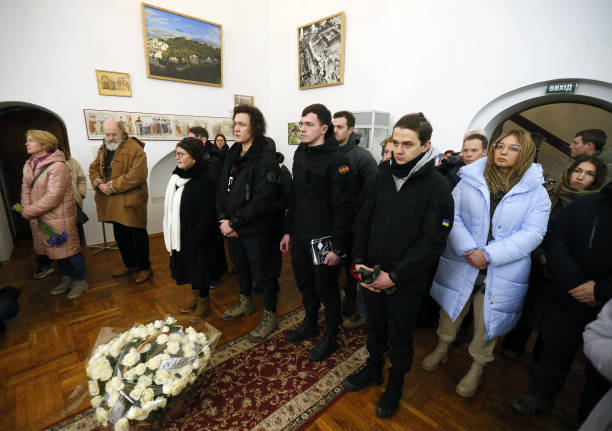 UKR: Memorial Service For British Volunteer Andrew Bagshaw In Kyiv, Amid Russia's Invasion Of Ukraine