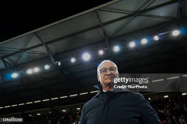 Claudio Ranieri during the Italian Serie B match between Cagliari v Spal, in Cagliari, Italy, on January 27, 2023.