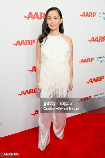 Hong Chau attends the AARP Annual Movies for Grownups Awards - Red Carpet at Beverly Wilshire, a Four Seasons Hotel on January 28, 2023 in Beverly...