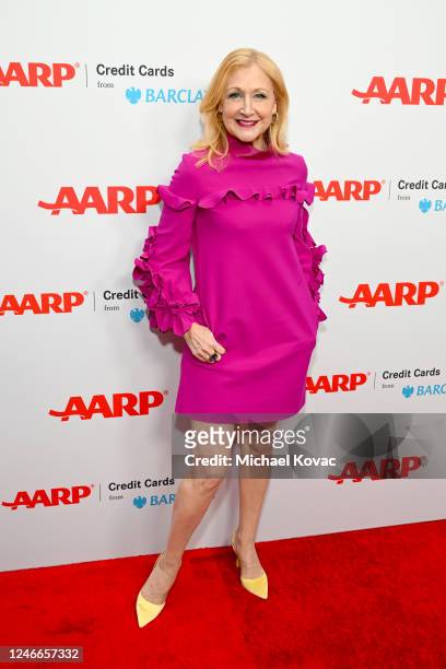 Patricia Clarkson attends the AARP Annual Movies for Grownups Awards Red Carpet at Beverly Wilshire, a Four Seasons Hotel on January 28, 2023 in...