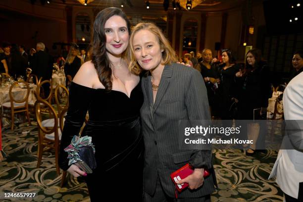 Sarah Ann Masse and Jennifer Ehle attend the AARP Annual Movies for Grownups Awards - Show at Beverly Wilshire, a Four Seasons Hotel on January 28,...