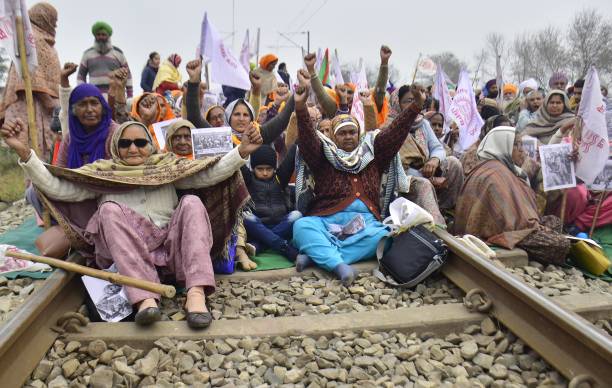 IND: Kisan Mazdoor Sangharsh Committee Blocks Railway Track During A Protest Against Central Government