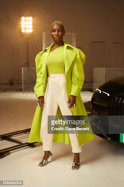 In this image released on 31st January 2023, Michaela Coel on-set to launch the new BMW Filmmaking Challenge in partnership with the British Film...