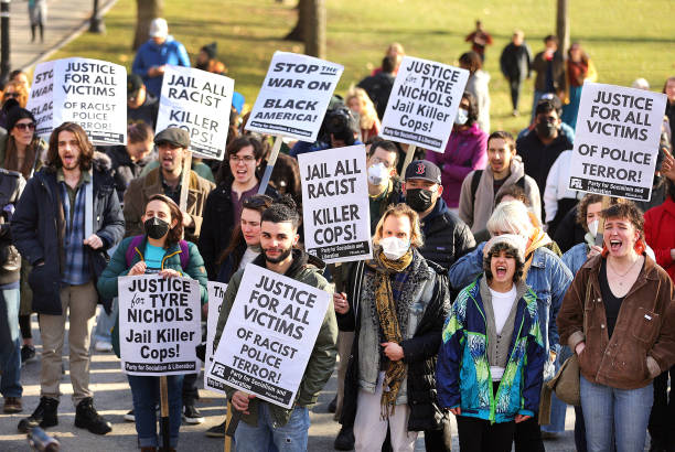 Activists held a rally on Boston Common in front of the Massachusetts State House in reaction to the killing of Tyre Nichols.