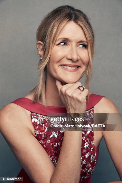 Actor Laura Dern is photographed at EE British Academy Film Awards on February 2, 2020 in London, England.