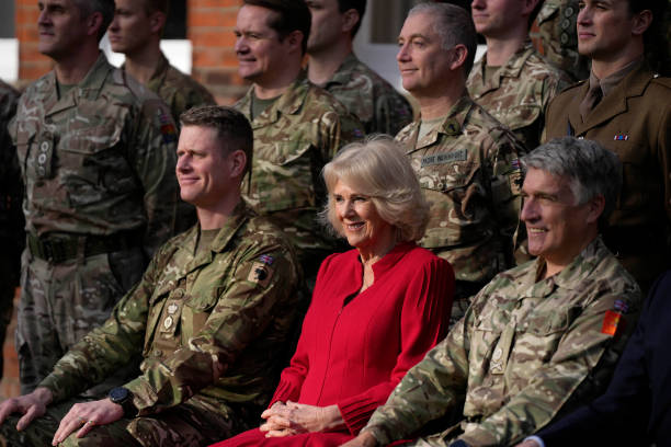 GBR: The Queen Consort Visits Lille Barracks