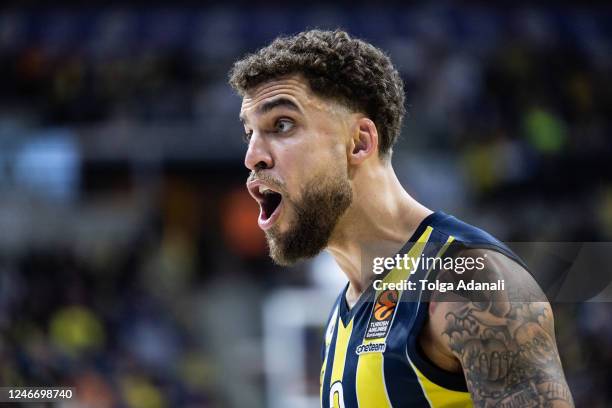 Scottie Wilbekin, #3 of Fenerbahce Beko Istanbul in action during the 2022-23 Turkish Airlines EuroLeague Regular Season Round 22 game between...